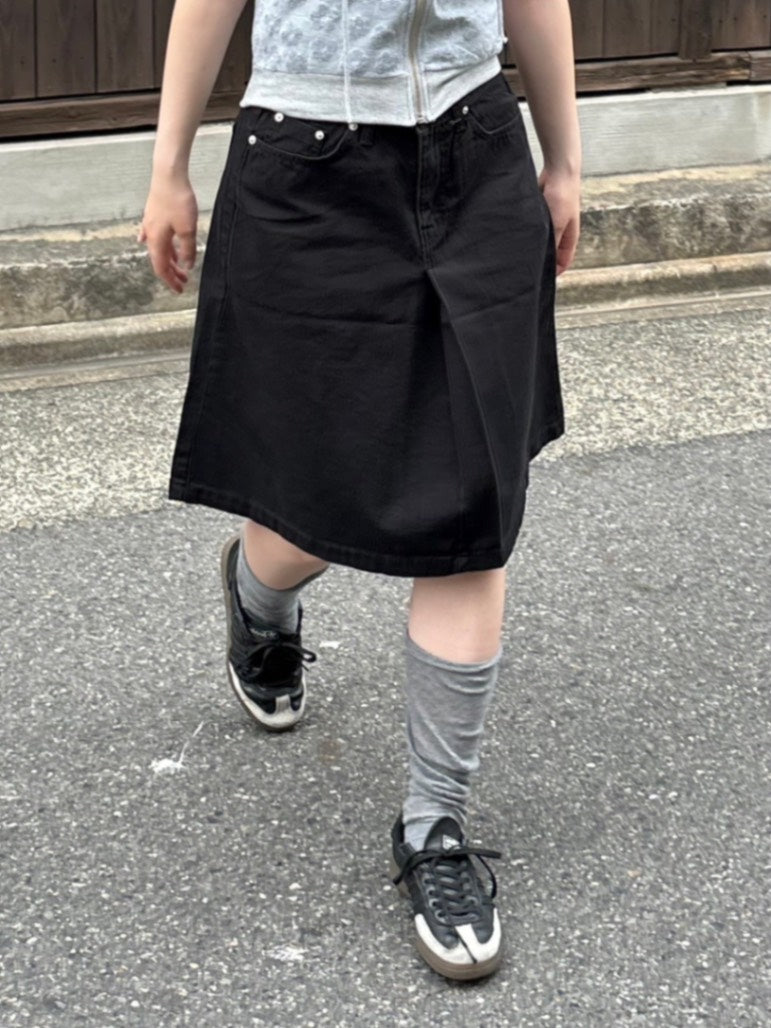 受注制【OaKS】cotton midi skirt