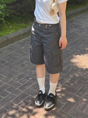 受注制【OaKS】cotton cargo half pants (2color)