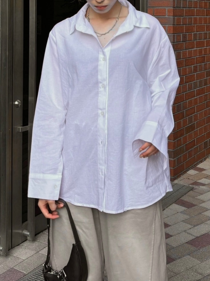 受注制【OaKS】loose fit cotton shirt