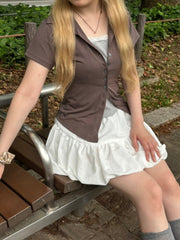 受注制【OaKS】slim collar short sleeve (4color)