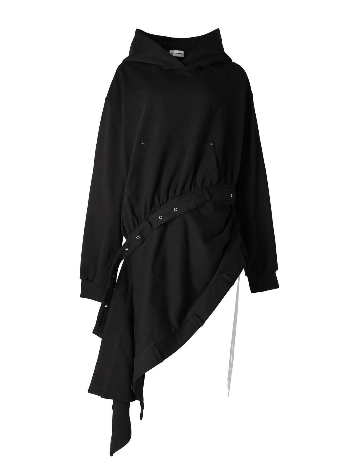 【ARTS DE BASE】Hood One-piece / 【アートデベース】フード付きアシンメトリーロング長袖ワンピース