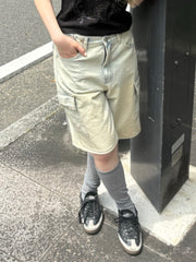 受注制【OaKS】cargo denim half pants