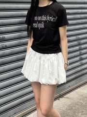 受注制【OaKS】cropped lettering t-shirt (3color)