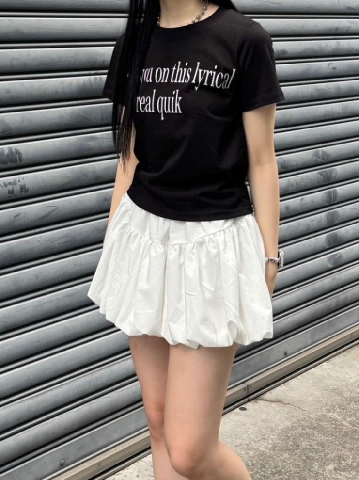 受注制【OaKS】cropped lettering t-shirt (3color)