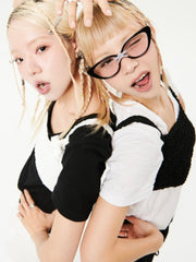 【HOLY NUMBER 7】Lace layered bustier