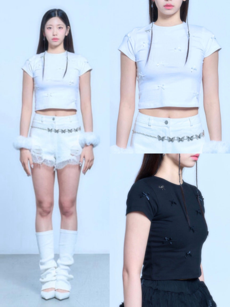 【SCHISM INDUCING】RIBBON CHARM T SHIRT