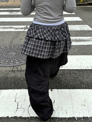 受注制【OaKS】check frill wrap skirt (2color)