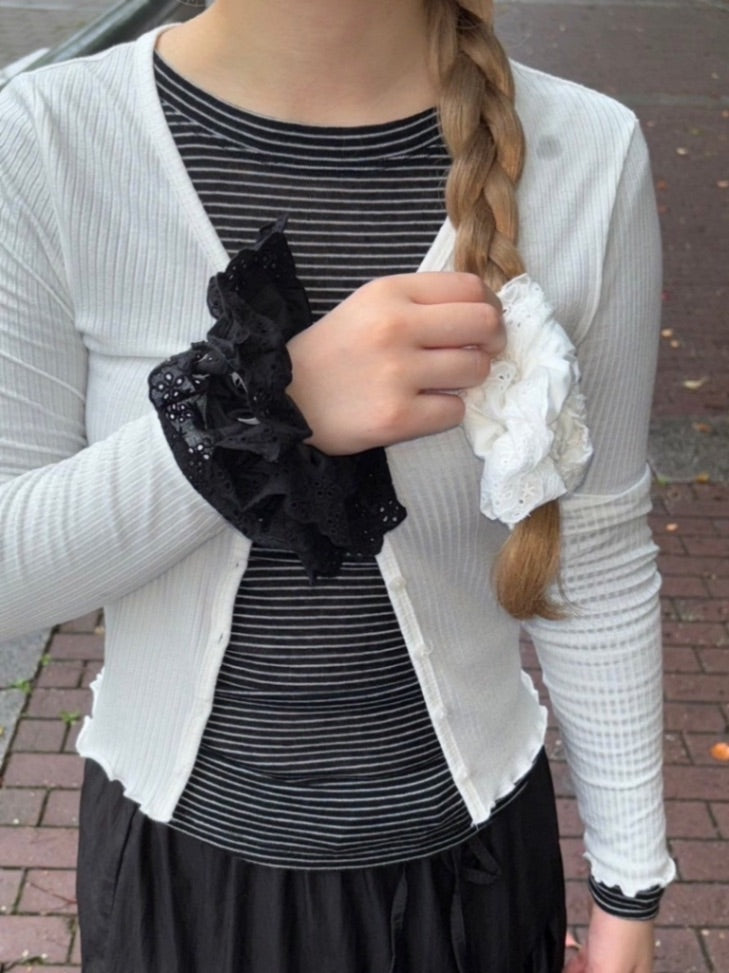 受注制【OaKS】lace scrunch (2color)