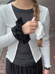 受注制【OaKS】lace scrunch (2color)