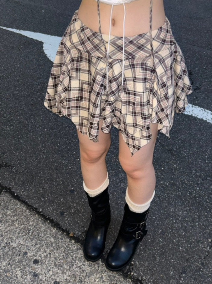 受注制【OaKS】check mini skirt (2color)