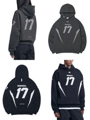 【NOMANUAL】17 FOOTBALL HOODIE / 【ノーマニュアル】ロゴプリント長袖パーカー