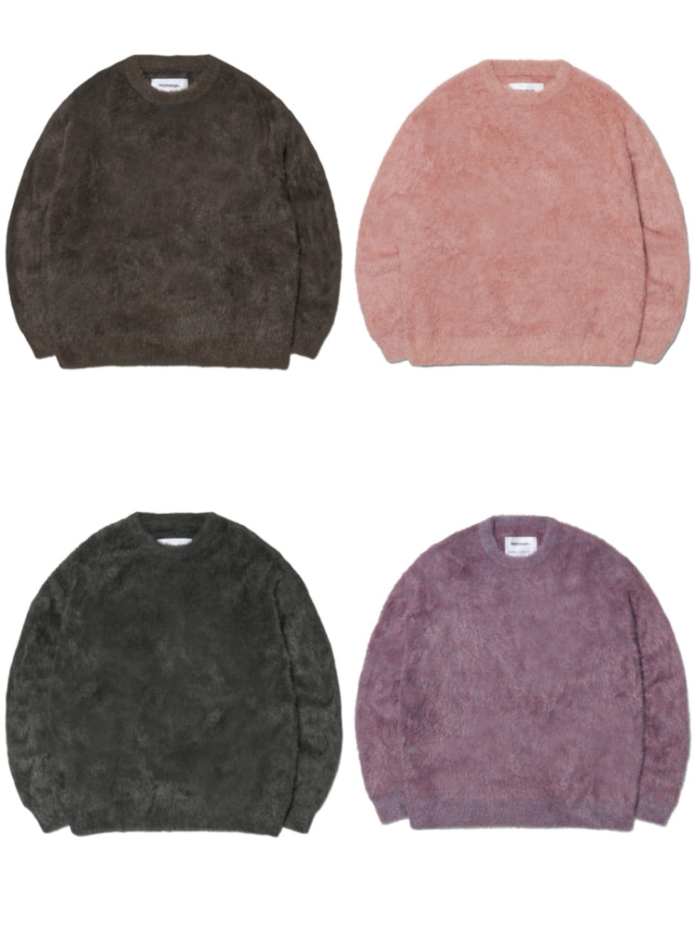 【NOMANUAL】CROPPED HAIRY KNIT 2 / 【ノーマニュアル】クロップドヘアリー長袖ニット