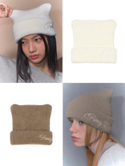 【FANCY CLUB】SOFT CREAM BEANIE / 【ファンシークラブ】ソフトクリーム猫耳ニット帽子