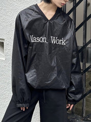 受注制【LUV CODE】coated v neck top (2color)