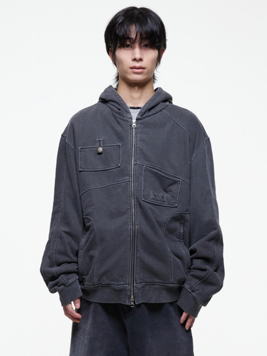 【THECOLDESTMOMENT】TCM multi hooded zip-up