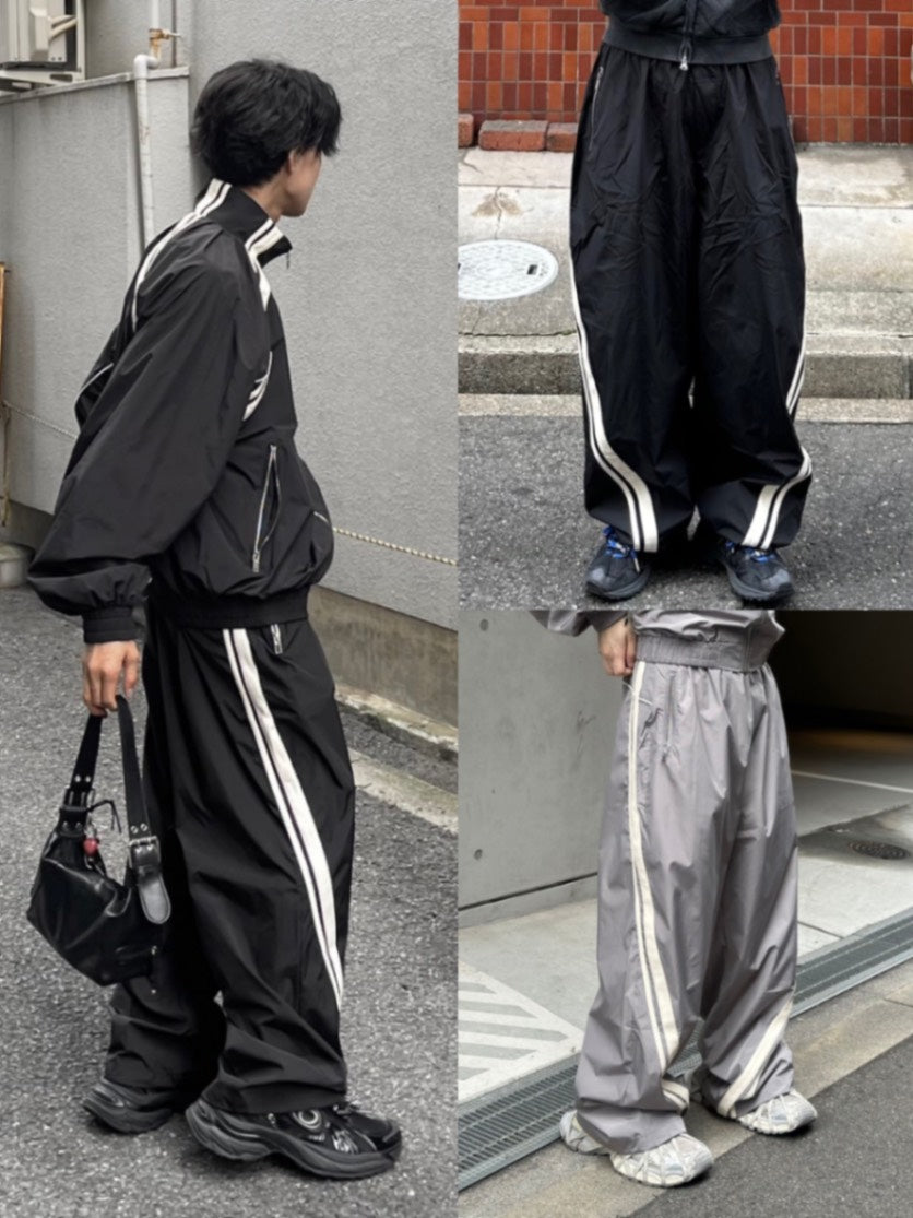 【Chikashitsu +】set up side line track pants (2color) / 【チカシツプラス】セットアップサイドライントラックパンツ