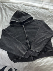 国際配送【LUV CODE】pigment zip up hoodie