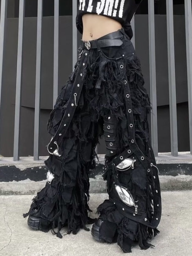 【UNIZ】BLACK MONSTER PANTS
