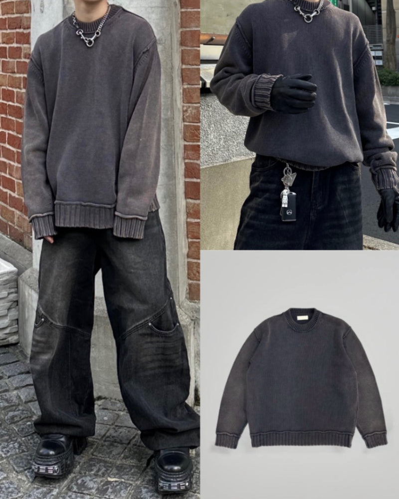 大阪店WEB限定【Chikashitsu +】pigment dyeing knit