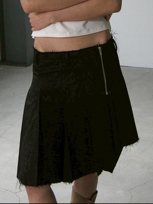 【ROCK CAKE】Jacquard Pleated Skirt