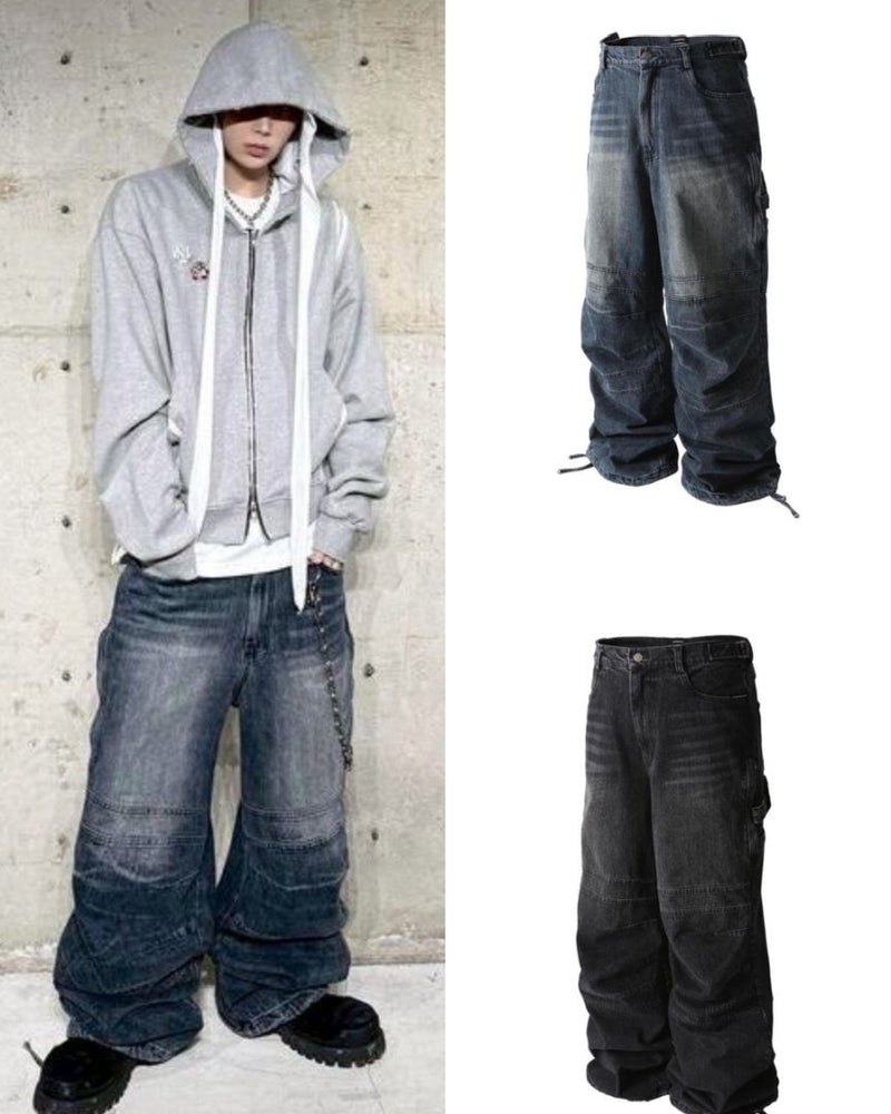 【roaringrad】WASHED DENIM CARPENTER PANTS