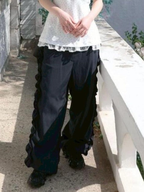 【Uglyshadow】SIDE FRILL PANTS