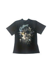 【La Lune】POLO TOP / 【ラリュンヌ】キャットグラフィックデザイン半袖Tシャツ