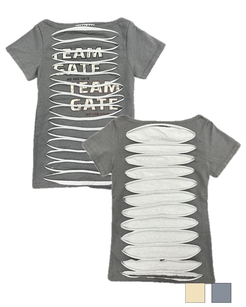【GATELESS】SLASH DAMAGE LOGO T-SHIRT