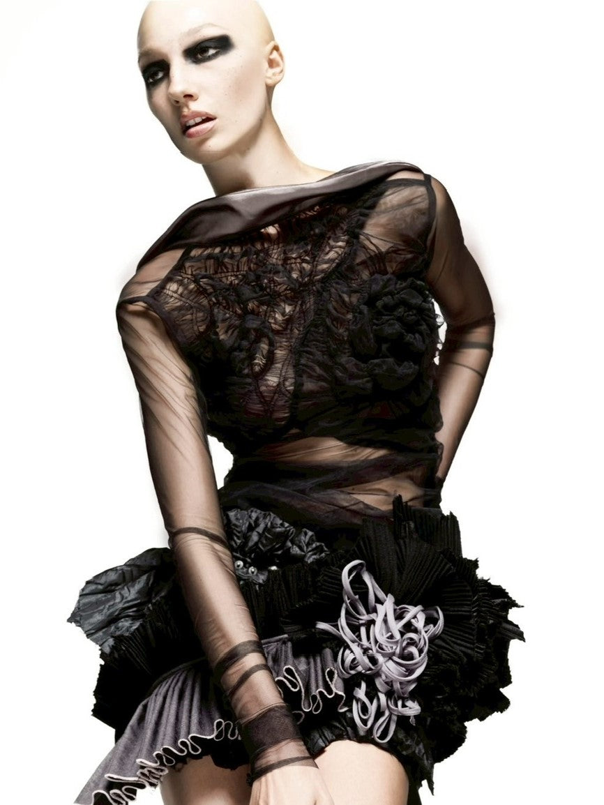 【LATUI ATELIER】HUGDEALER TOP / 【ラトゥイ アトリエ】バックカラーレースシアートップス