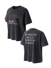 【roaringrad】FLAG WASHED OVER T-SHIRT / 【ロアリングラド】フラッグウォッシュドオーバーサイズ半袖Tシャツ