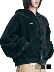 【AJOBYAJO】Corduroy Short Zip-Up Hoodie / 【アジョバイアジョ】コーデュロイショートジップアップパーカー