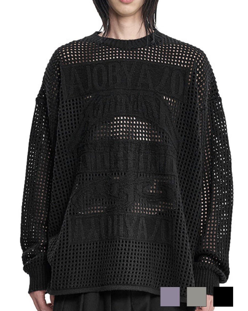 【AJOBYAJO】Total Logo Drop Needle Sweater
