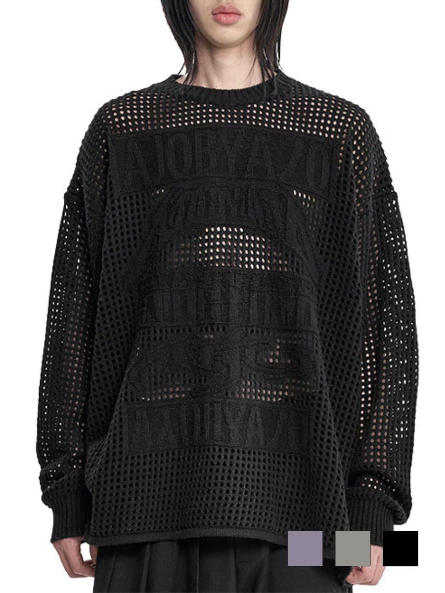 【AJOBYAJO】Total Logo Drop Needle Sweater / 【アジョバイアジョ】トータルロゴドロップニードル長袖セーター