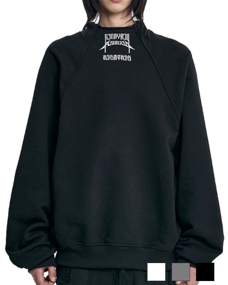 【AJOBYAJO】Raglan High Neck Arch Logo Sweatshirt
