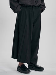 【AJOBYAJO】Asymmetric Pleat Pants / 【アジョバイアジョ】アシンメトリープリーツスラックスパンツ
