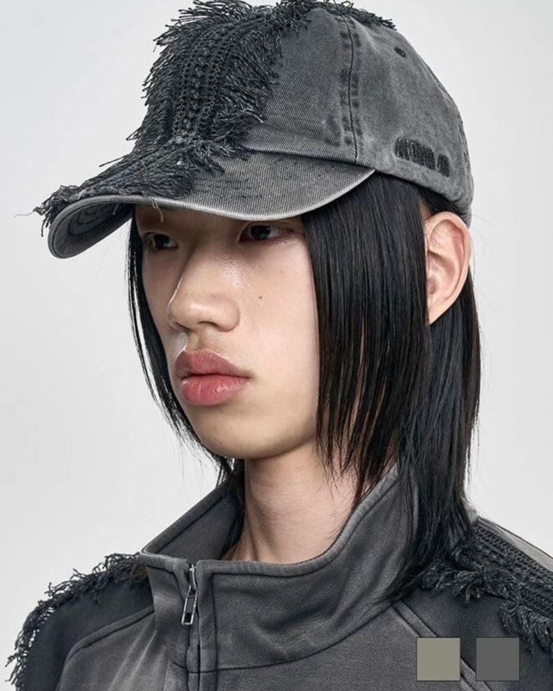【AJOBYAJO】Lace Trimming Washed Cap
