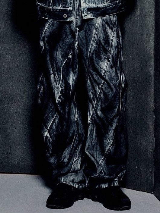 【NOMANUAL】STAINED D.L DENIM PANTS