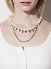 【PEG LEG】Pearl awl layered necklace