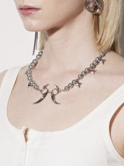 【PEG LEG】little Emblem rattle star pearl necklace