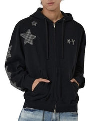 【OY】STAR CHECK HOODIE ZIP UP