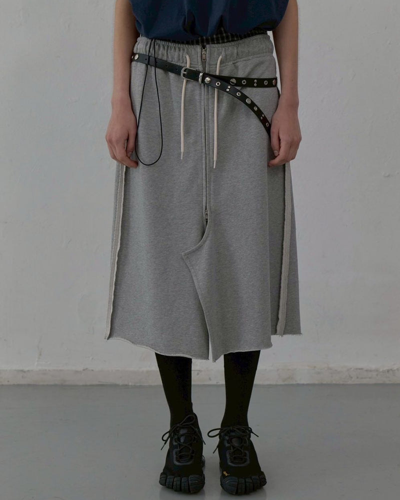 【LCDC】RAW CUT DETAIL JERSEY SKIRT