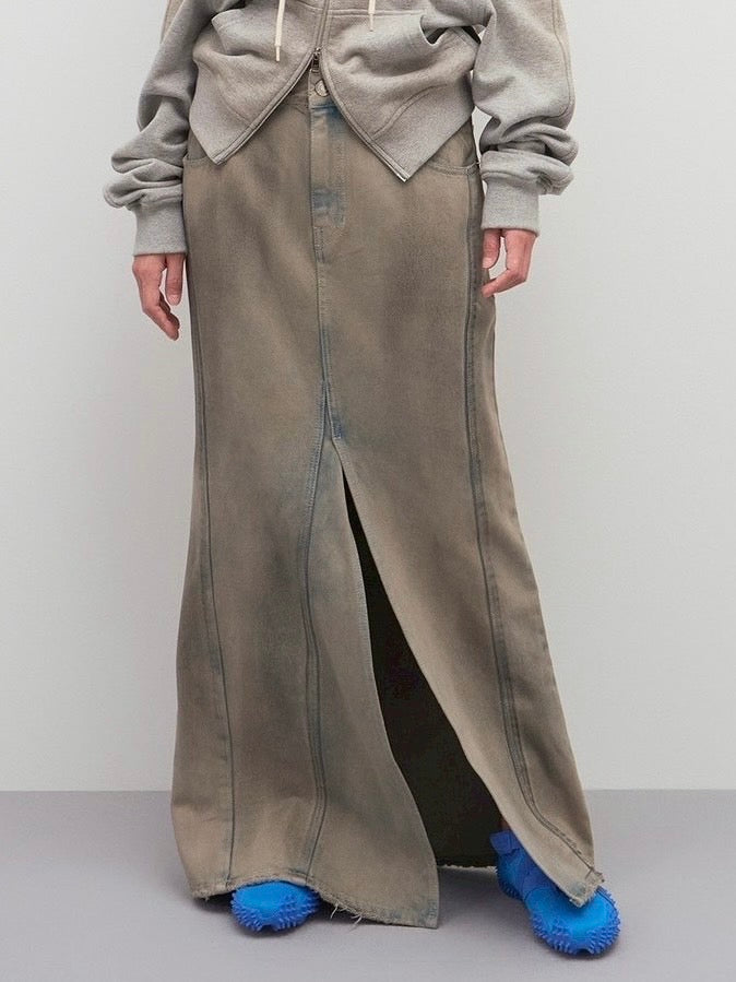 【LCDC】DIRTY WASHED DENIM SKIRT