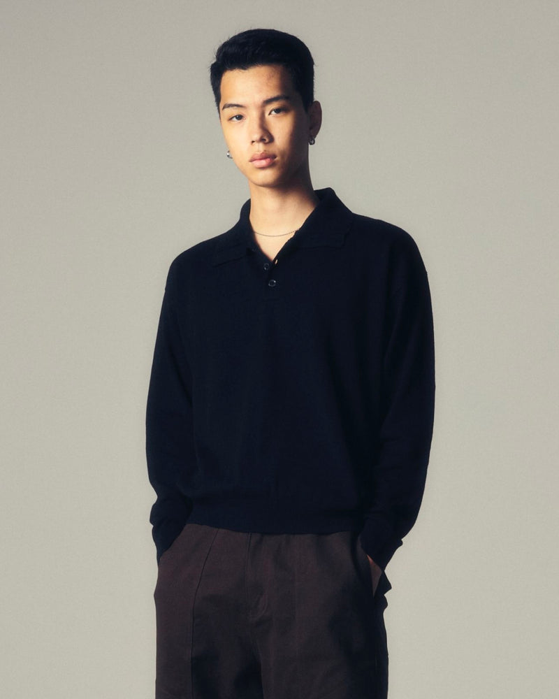 【CS】wool touch knit polo