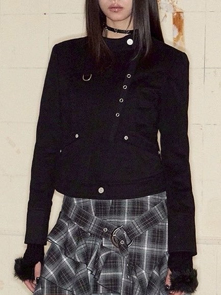 【NOT KNOWING】Back Cross Stud Jacket