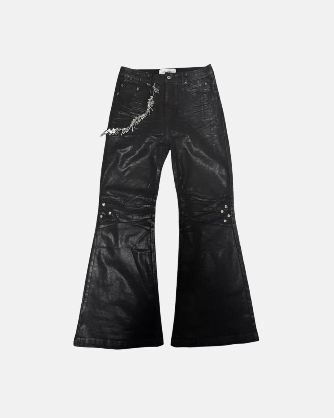 【LOIN ARMIS】Flare coating skewer chain jeans