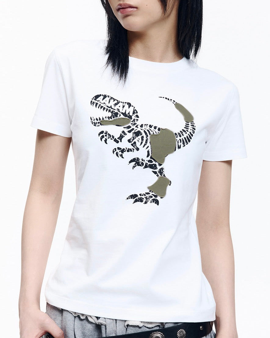 【AAKAM】Dino Patch Half Top