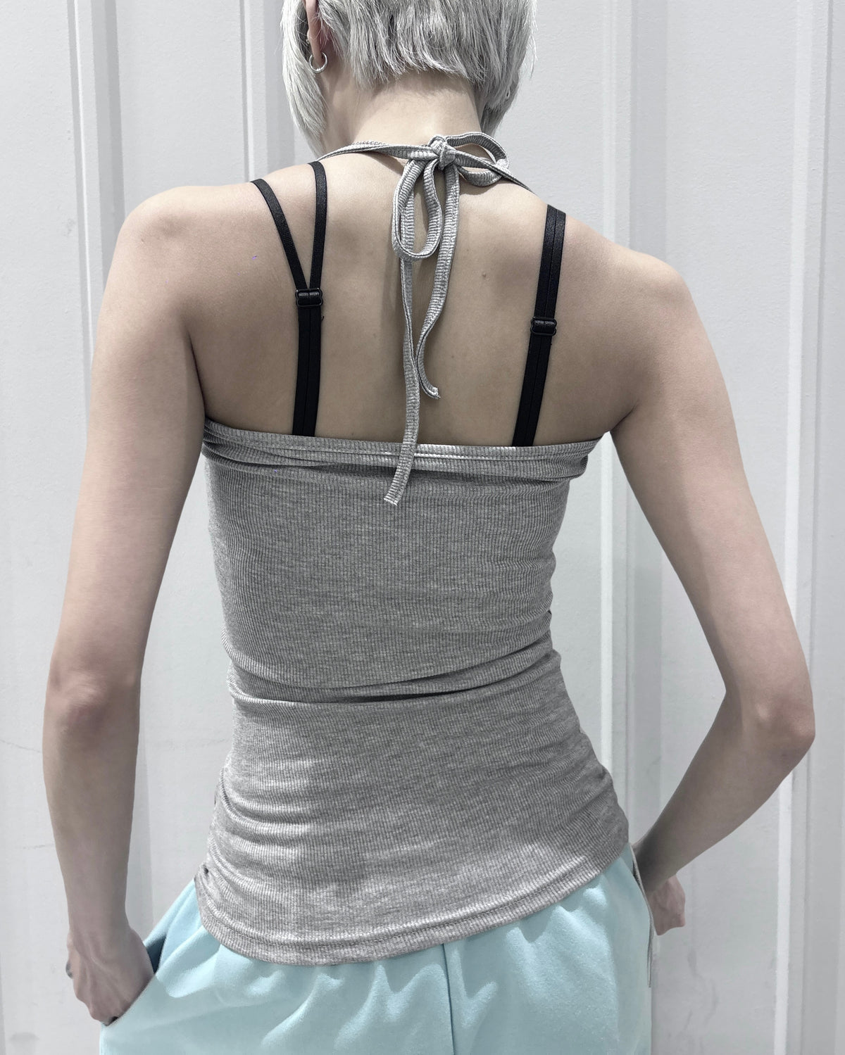 受注制【nmtc+】string halter neck camisole (4color)