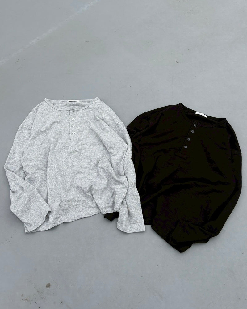 受注制【youll】basic henly neck long sleeve (2color)