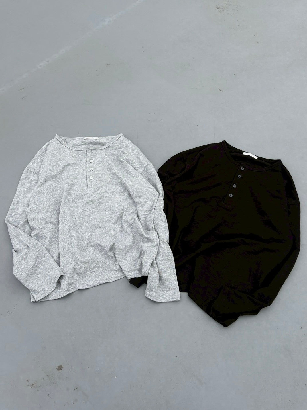 受注制【youll】basic henry neck long sleeve (2color)