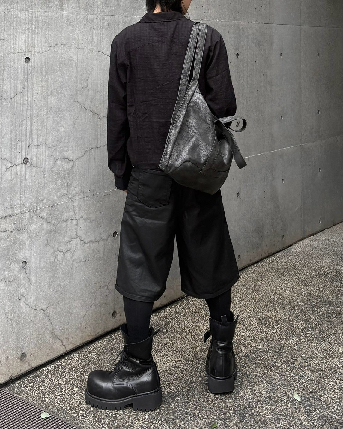 受注制【nmtc+】Vintage PU leather shoulder bag